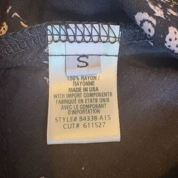 Bella Dahl Black and White Floral Blouse - Picture 6 of 8